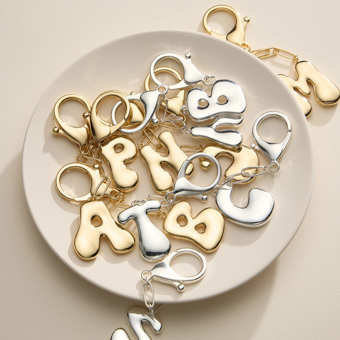 Bubble Letter Keychain